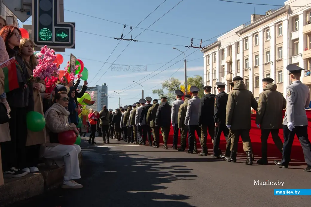 Могилев, 9 мая 2024 года. Празднование Дня Победы. Праздничное шествие.