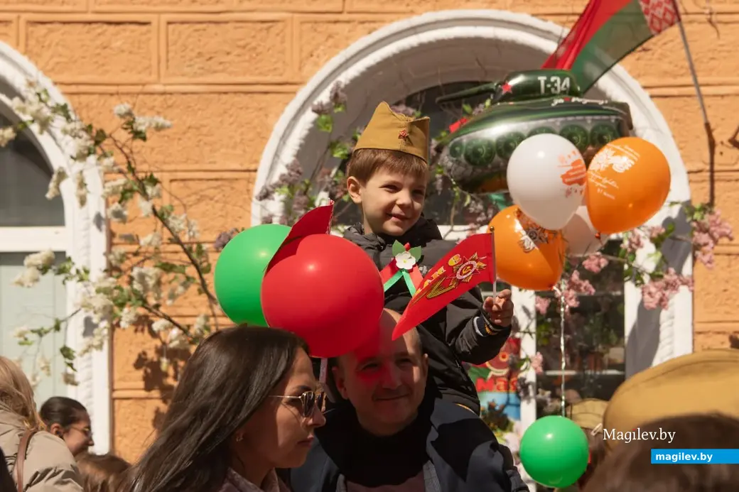 Могилев, 9 мая 2024 года. Празднование Дня Победы. Праздничное шествие.