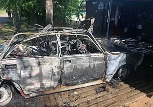 Автомобили горели в выходные в Чаусском и Бобруйском районах