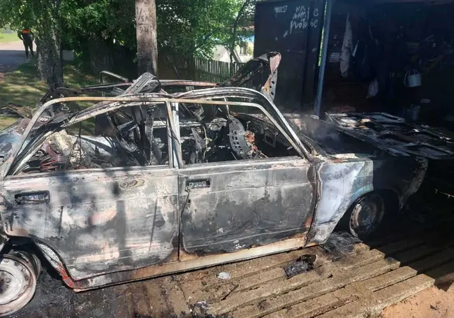 Автомобили горели в выходные в Чаусском и Бобруйском районах
