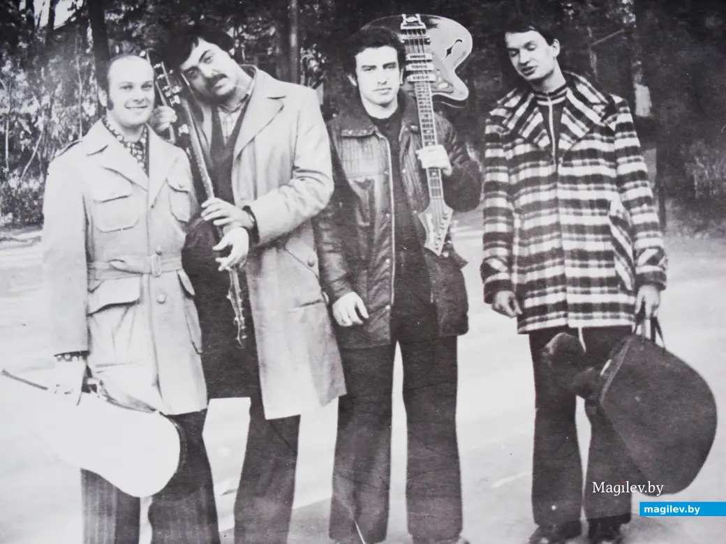1970-е годы, Могилев. Сергей Коноплев (справа) с товарищами-музыкантами.