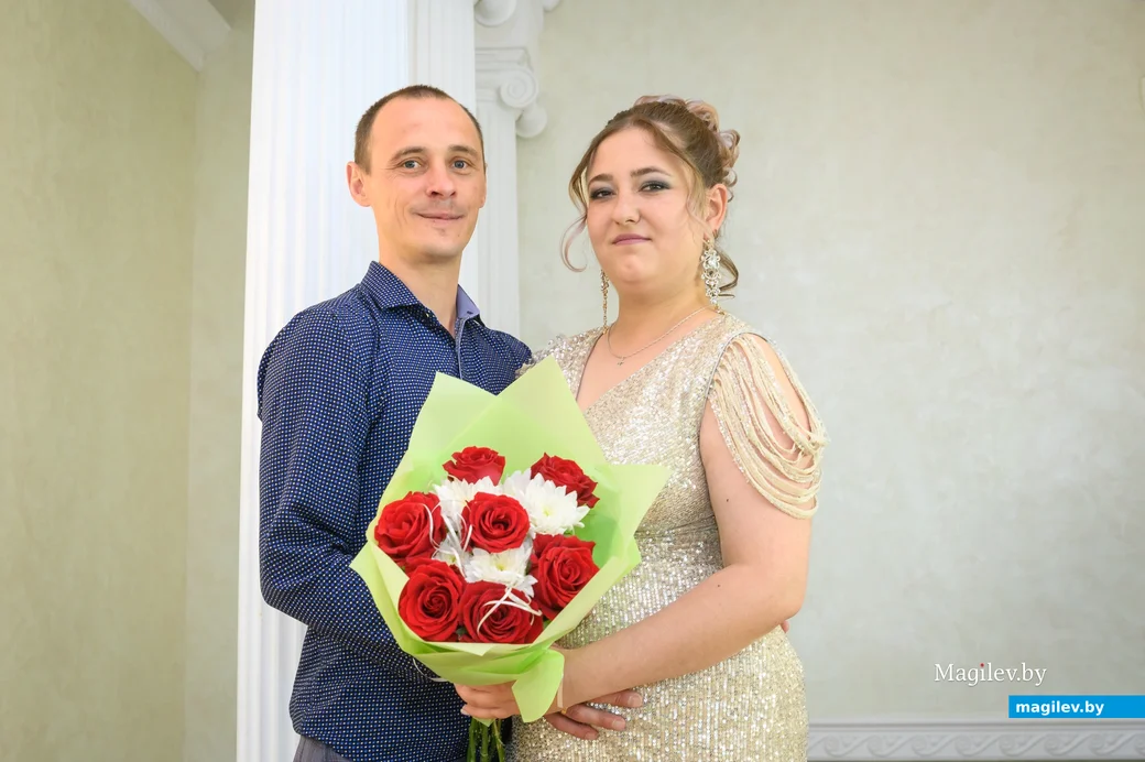 07.06.2024. Отдел ЗАГС Бобруйского горисполкома. Свадебная пара. Елена и Александр