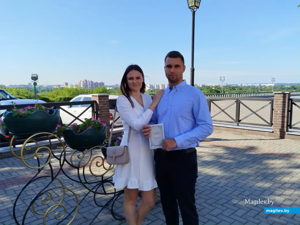 07.06.2024 г. Могилев, ЗАГС. Молодожены недели: Александра и Илья Ткачевы.