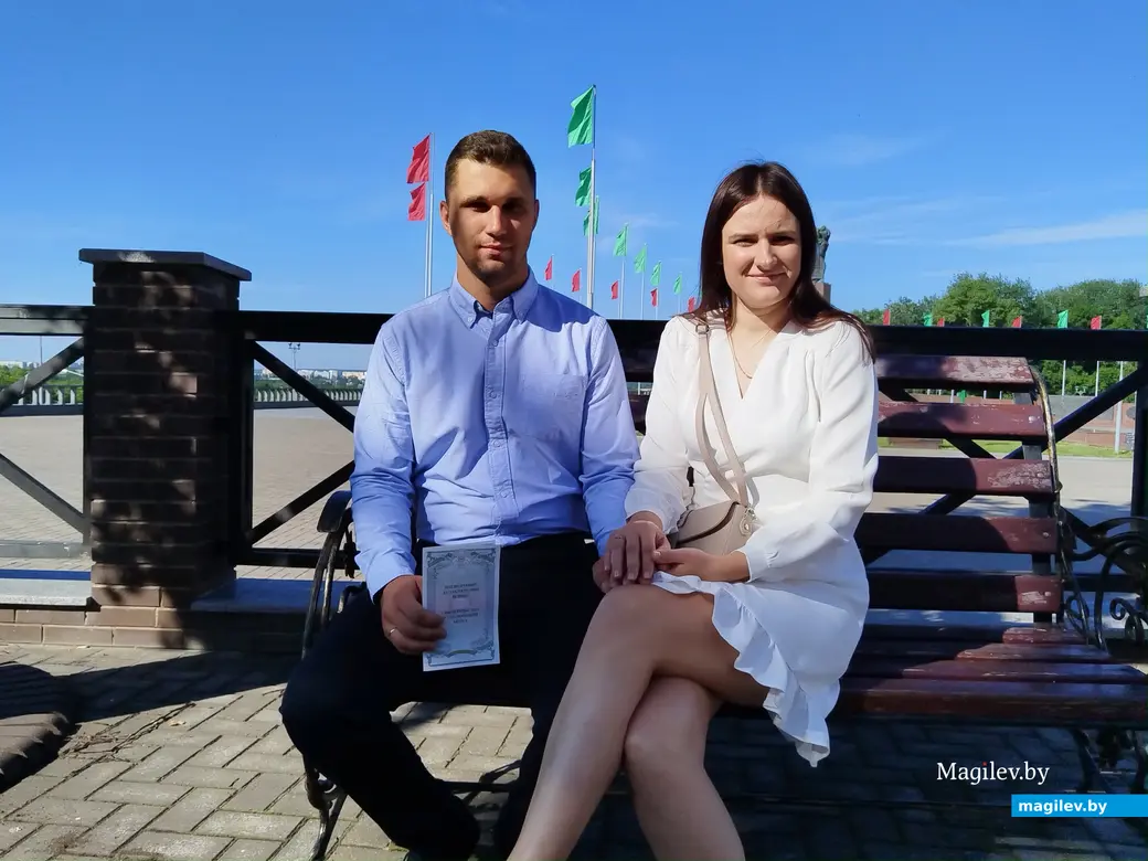 07.06.2024 г. Могилев, ЗАГС. Молодожены недели: Александра и Илья Ткачевы.