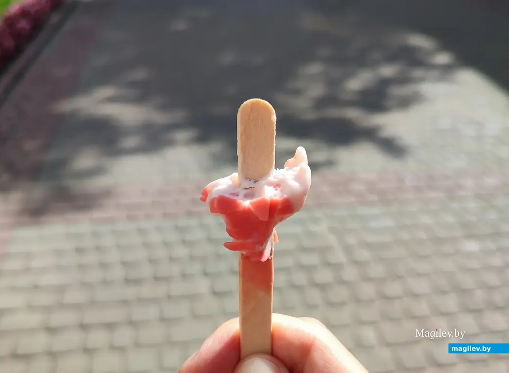 Ларек от Могилевской фабрики мороженого появился в Комсомольском сквере, 8 июня 2024 года.