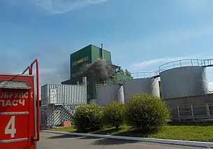 В субботу в Бобруйске горел цех на заводе растительных масел