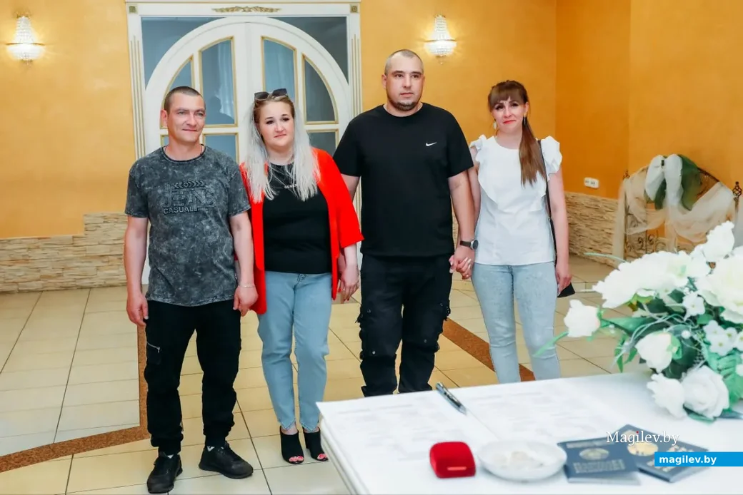 14.06.24, Бобруйск. Дворец бракосочетания. Вячеслав Воспитаник и Дина Крук, Максим Киселев и Инна