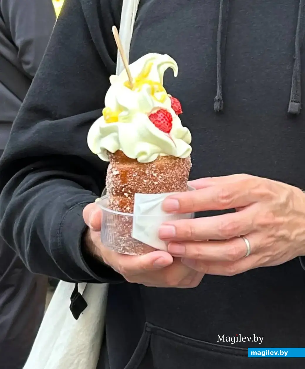 Трдельник с мороженым.