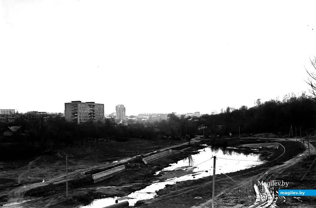 1990-е годы, Могилев, река Дубровенка. Работы по облагораживанию территории в полном разгаре