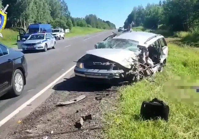 Лобовое столкновение у деревни Поплавщина: два человека погибли