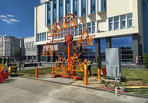 Электрическую велопарковку установили на площади Единства в Могилеве. Фотофакт