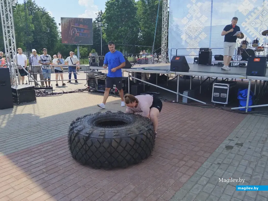 Могилев, 29 июня 2024 года. Конкурс «Самый сильный могилевчанин».