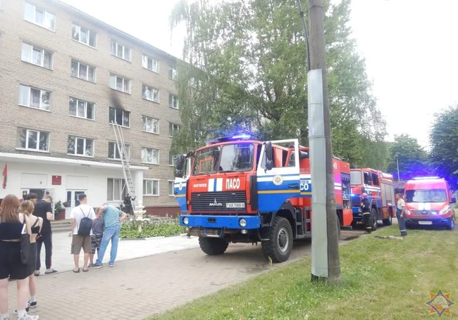 В Могилеве горело общежитие колледжа: пожар обнаружила автоматика