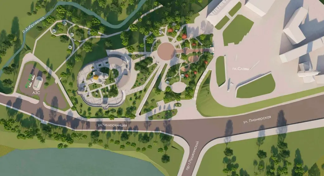 Музейный комплекс планируют построить в парке Горького Могилева. Проектное решение.