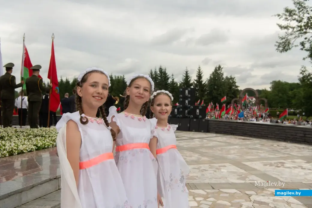 3 июля 2024 года. Театрализованный митинг, посвященный 80-й годовщине освобождения Республики Беларусь от немецко-фашистских захватчиков на мемориальном комплексе