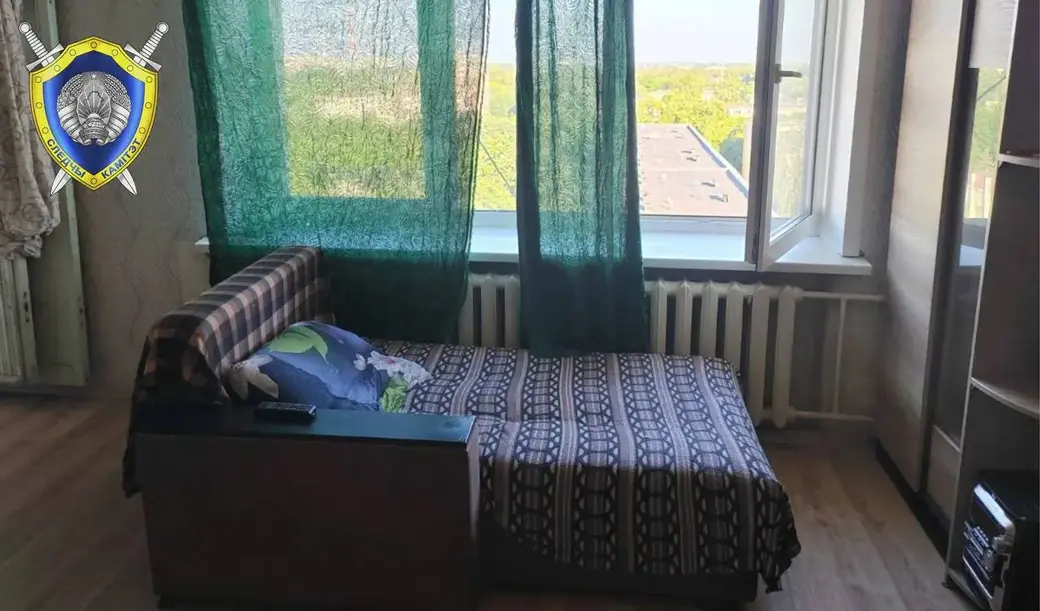 09.07.2024. Светлогорск. Мальчик 1,5 года забрался на подоконник со стоящего у окна дивана и, оперевшись на москитную сетку, упал вниз на растущее у дома дерево. Фото СК