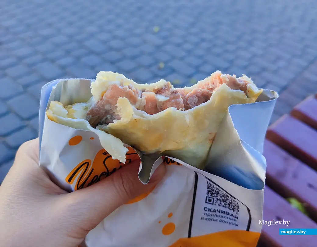 Чебурек с красной рыбой. Июль, 2024 г.