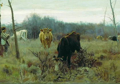 Выставка одной картины: работа Алексея Степанова «На пастбище» в Могилеве