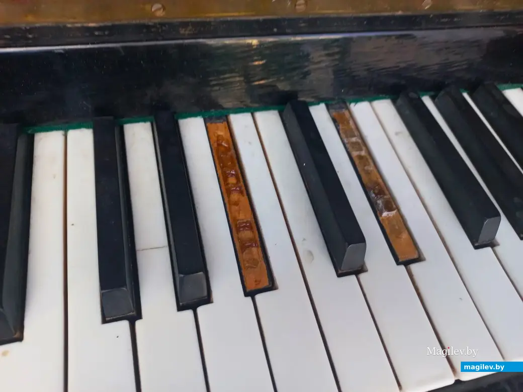 22.07.2024 г., Могилев, ул. Ленинская. С черными клавишами кто-то «поработал».