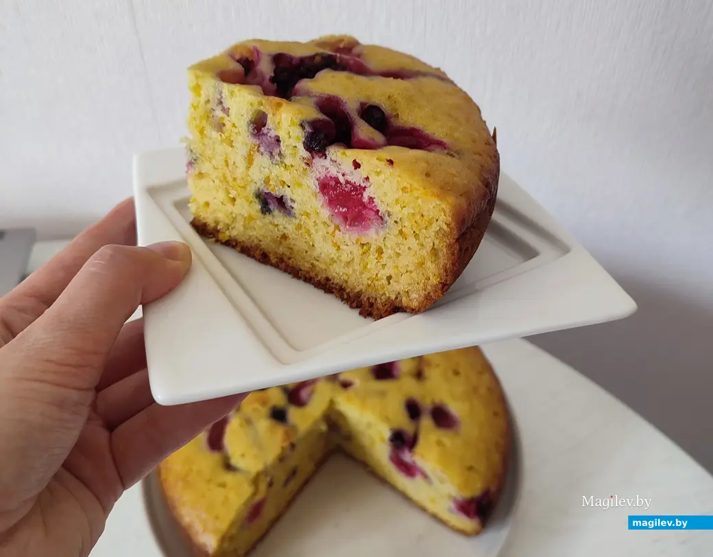 Легкий и быстрый апельсиновый пирог на кефире.