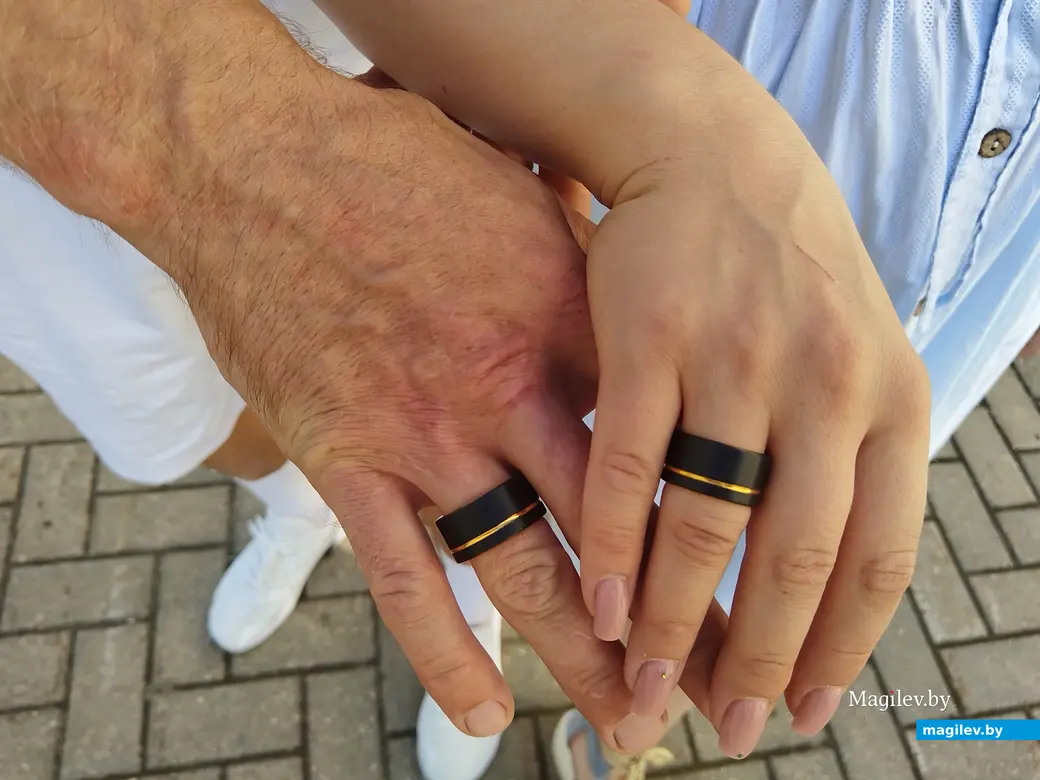 26.07.2024 г. Могилев. ЗАГС. Молодожены недели Кристина и Вячеслав Кутковичи. Обручальные кольца.