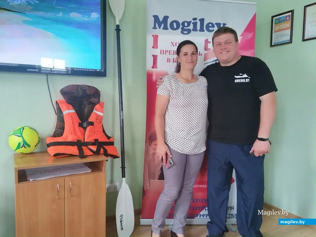 30.07.2024 г. Могилев. Роман Черноголов с супруой Татьяной на семинаре городского центра развития малого предпринимательства.