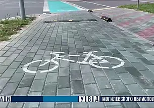 На велодорожках в Могилеве появились «лежачие полицейские»