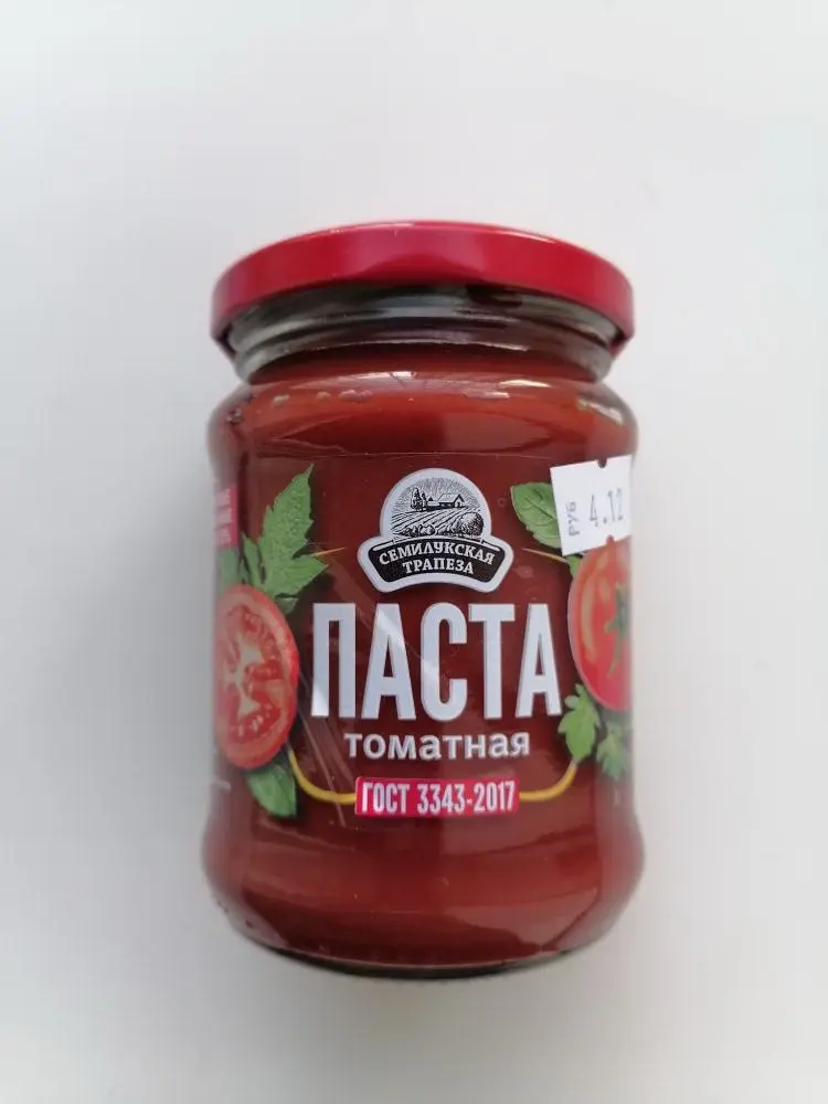 Паста томатная 25% «Семилукская трапеза». Фото сайт Госстандарт.