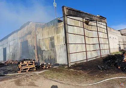 В Могилеве горел склад на улице Академика Павлова