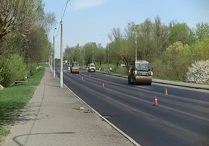 По улице Сурганова в Могилеве делают дорогу. Фотофакт