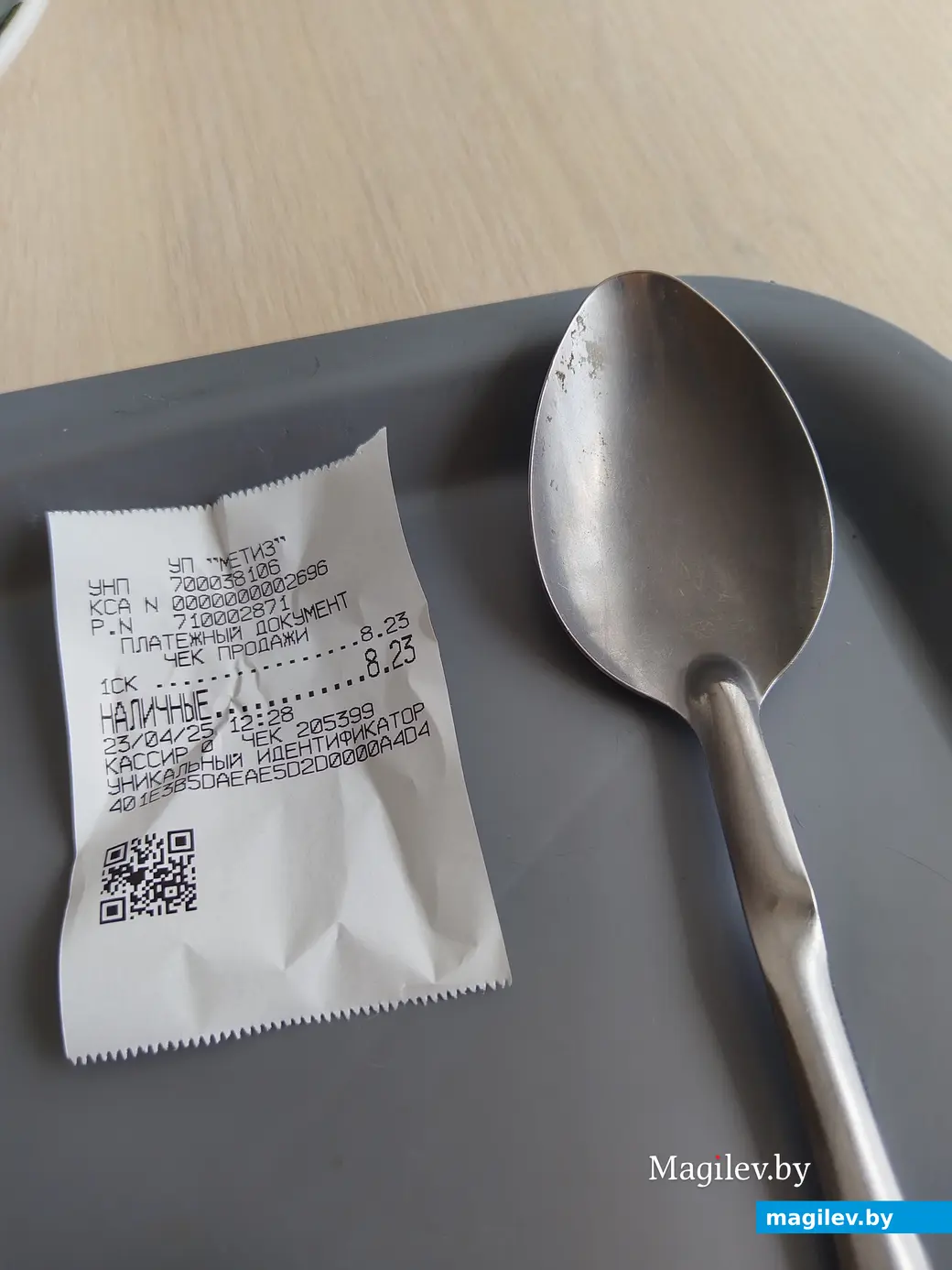 23.04.2025 г. Могилев Столовая ЧУП «Метиз». Та самая грязная ложка.