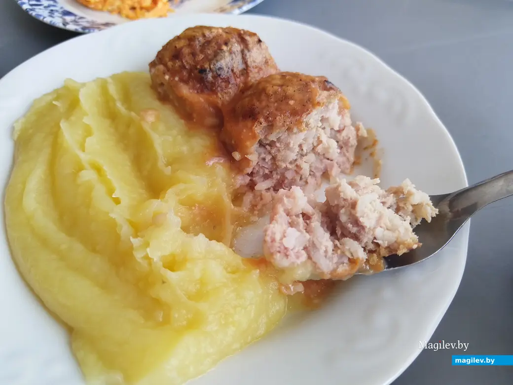 23.04.2025 г. Могилев Столовая ЧУП «Метиз». Пюре без комочков с «ежиками».