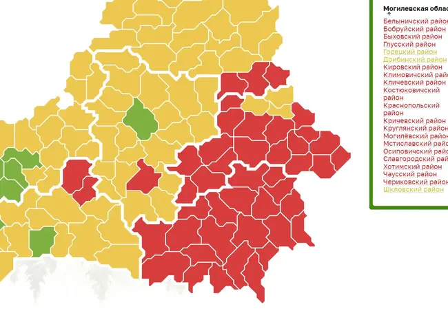 Запрет на посещение лесов введен практически по всей Могилевской области