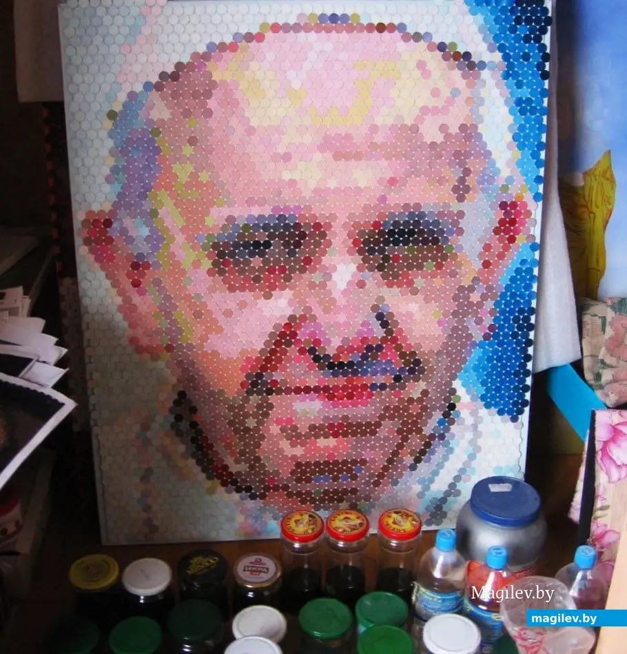 Портрет понтифика Франциска в мастерской Вадима Красовского.