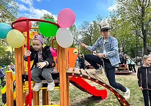 В могилевском Заднепровье появилась еще одна детская площадка