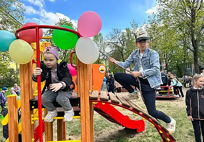 В могилевском Заднепровье появилась еще одна детская площадка