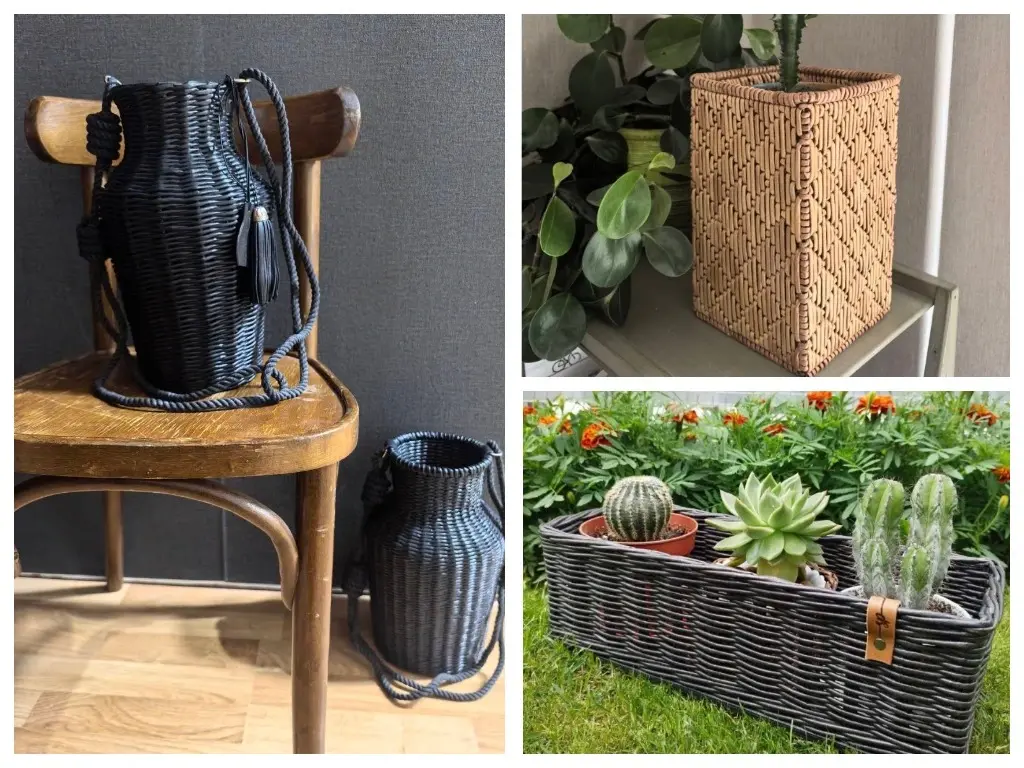 Работы из бумажной лозы, сделанные Светланой Савицкой.