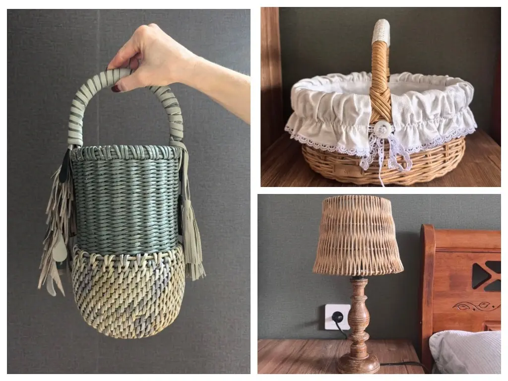 Работы из бумажной лозы, сделанные Светланой Савицкой.