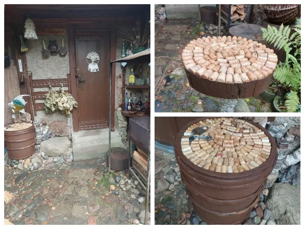 Зона отдыха возле баньки. Октябрь 2024 года. Станция Понизов. Могилевская область.