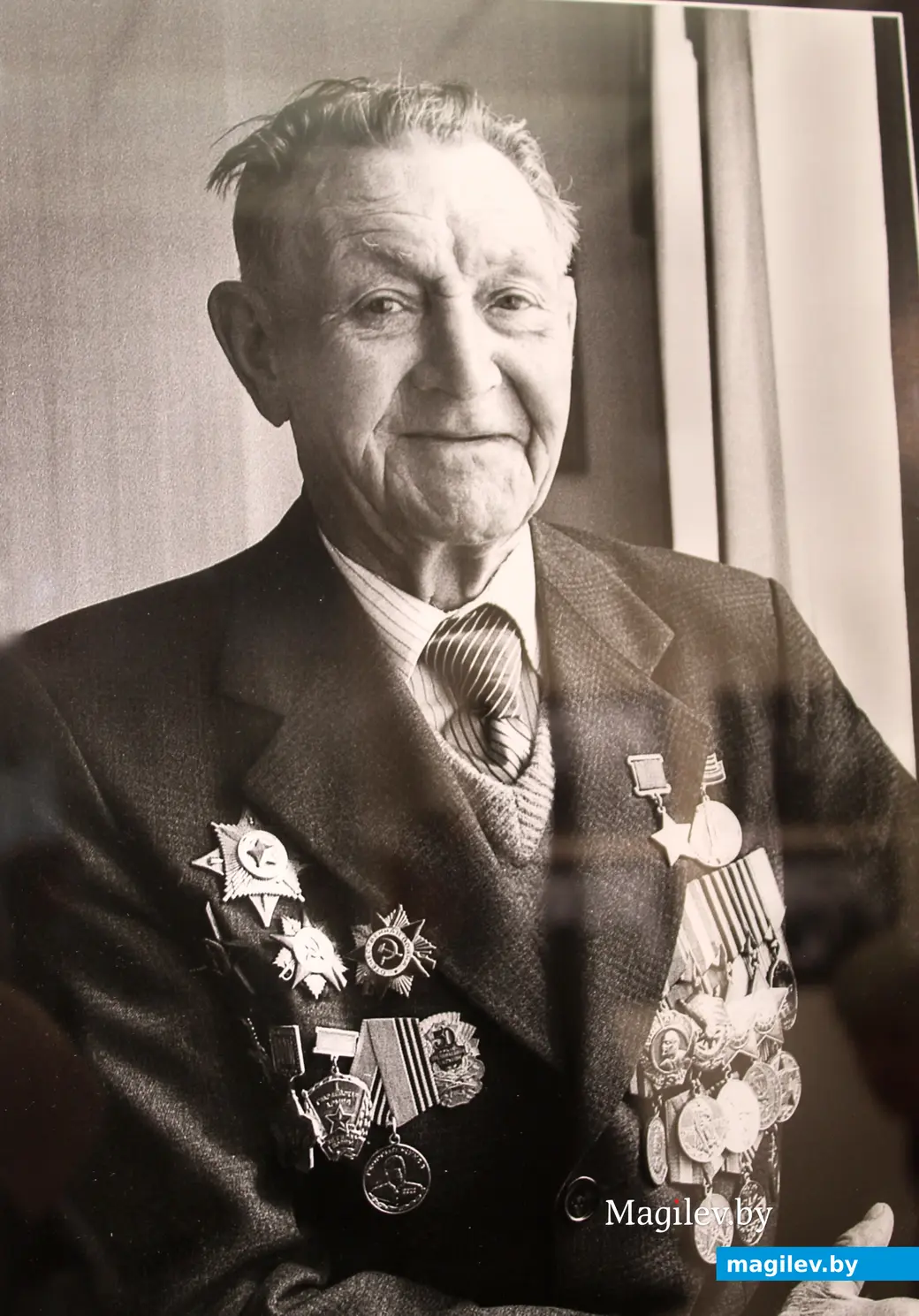 7 мая 2025 года. Могилев. Выставочный зал. Открытие проекта «Не гаснет памяти свеча». Герой Советского Союза Ульян Александрович Рыбак. Проживал в Глусском районе. Фото