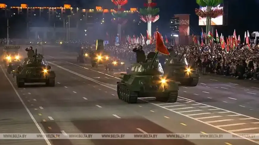 Минск, 9 мая 2025 года. Военный парад по случаю 80-летия Победы советского народа в Великой Отечественной войне.