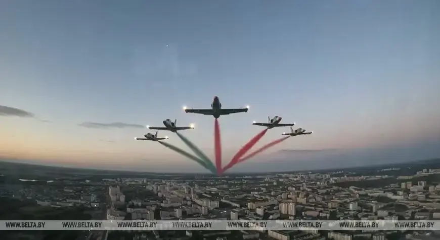 Минск, 9 мая 2025 года. Военный парад по случаю 80-летия Победы советского народа в Великой Отечественной войне.