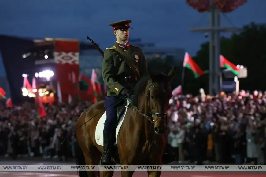 Минск, 9 мая 2025 года. Военный парад по случаю 80-летия Победы советского народа в Великой Отечественной войне.