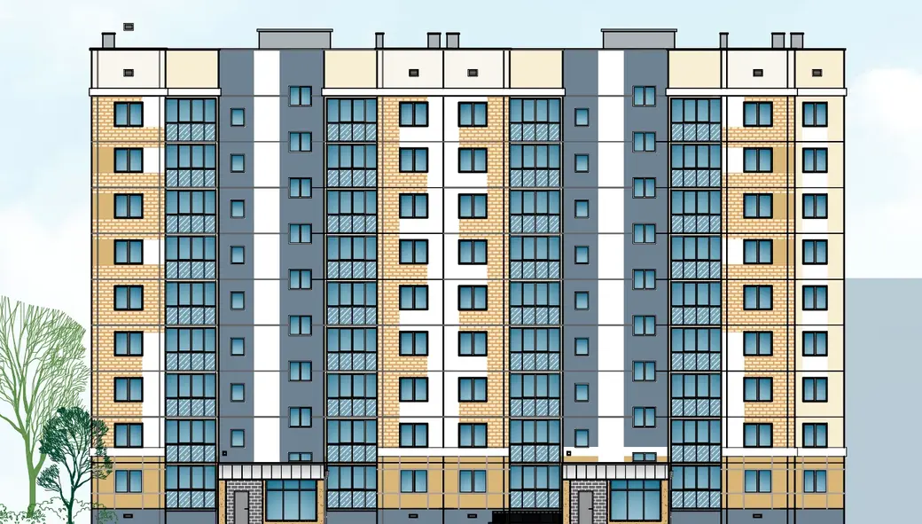 Жилой дом планируют построить по улице Орловского в Могилеве. Проектное решение.