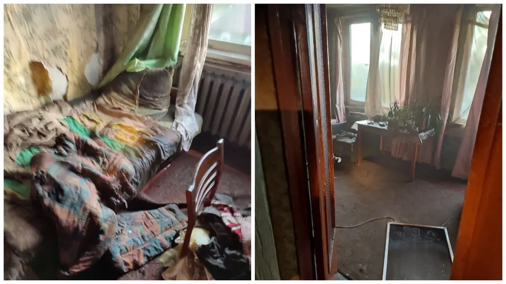 13.05.2025 г . Кировск. На пожаре погибли мать и ее сын. Фото: Могилевское областное УМЧС