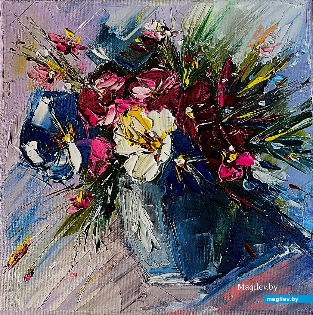 «Цветы» Владимира Сумина, во многом напоминающие о примерно таких же работах Валентина Михайлова..