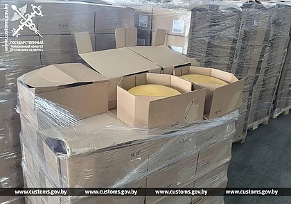 Могилевские таможенники пресекли незаконный вывоз из Беларуси в Россию 28 тонн сыра