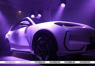 Первый собранный в Беларуси электромобиль Geely EX5 презентовали в Минске