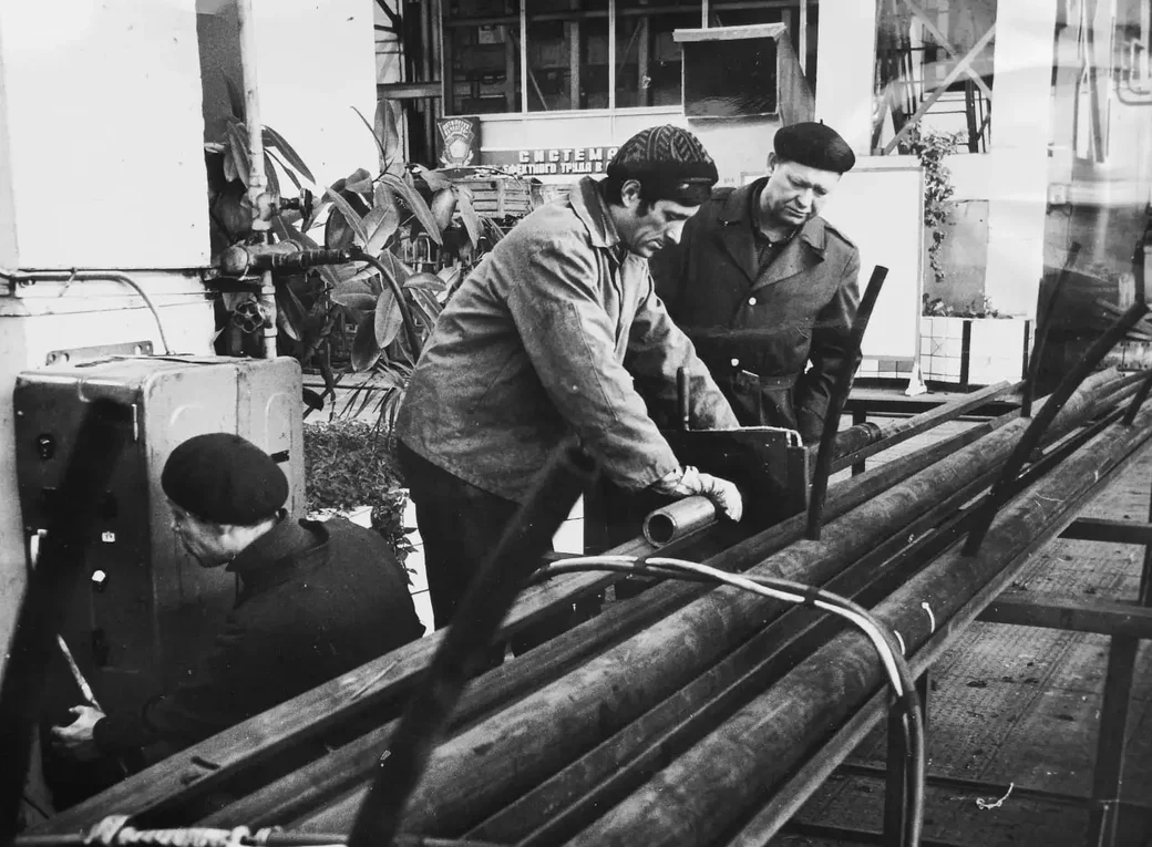1980 год, Могилев, лифтостроительный завод. В одном из цехов предприятия.