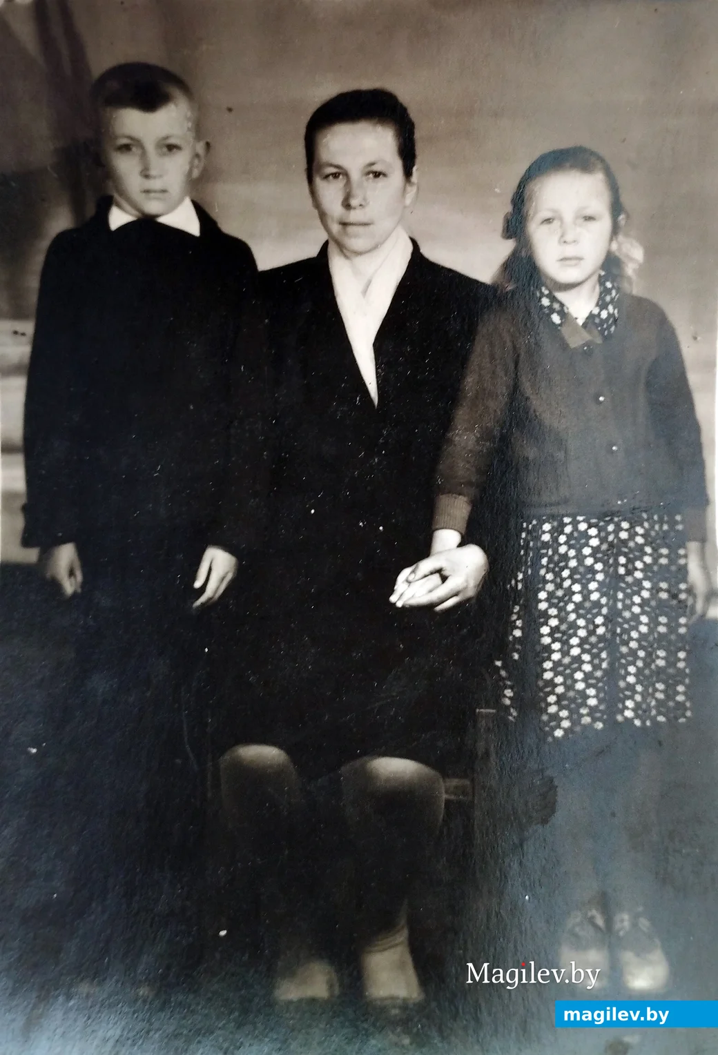 Конец 1960-х. Мария Ивановна с сыном Иваном и дочкой Надеждой.